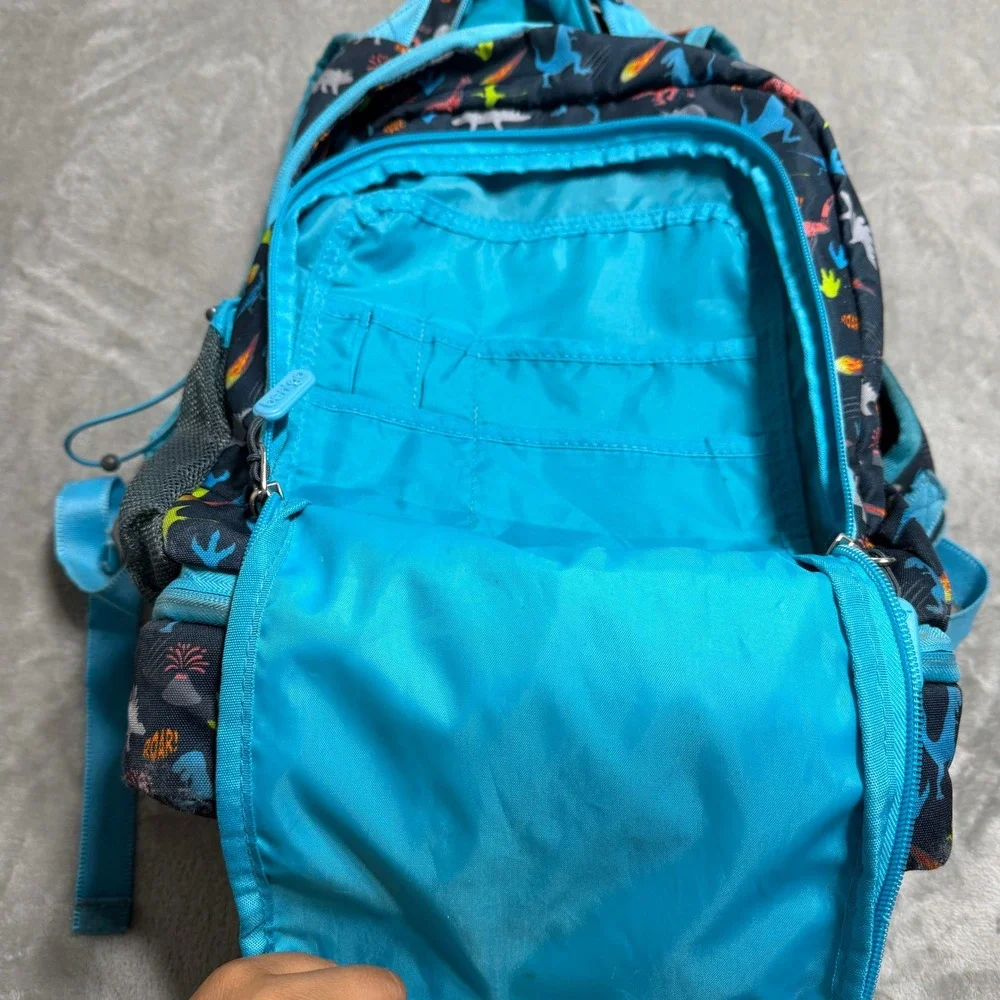 Bentgo Kids 2-in-1 Backpack Insulated Lunch Bag Dinosaur Print Navy Blue BGKBP-D
